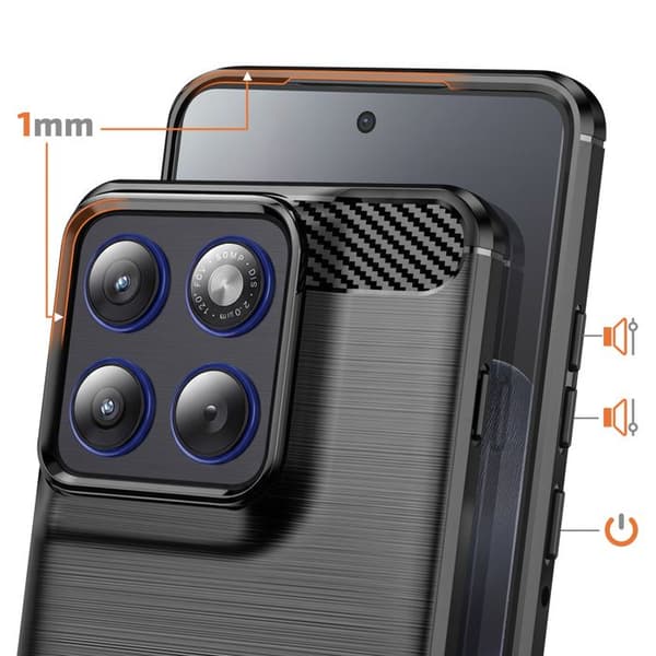 Silicone Cover til Motorola Edge 70, Blød og Stødabsorberende, Sort Svart