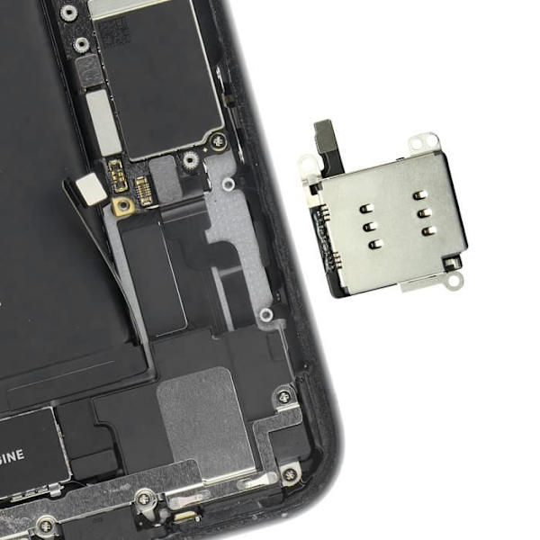 AVIZAR erstatnings SIM-kortlæser til iPhone XR Sort - Integreret tilslutningskabel Svart
