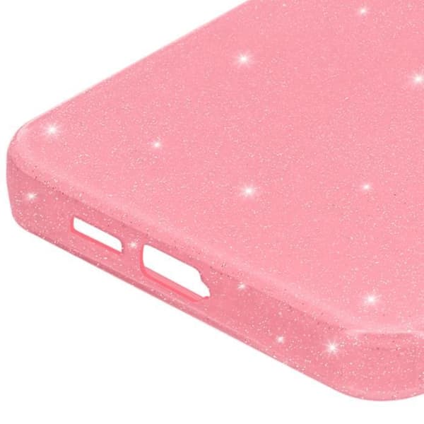 Telefonfodral - AVIZAR - Samsung S24 - Silikon - Glittrande design - Skyddad kamera Ros