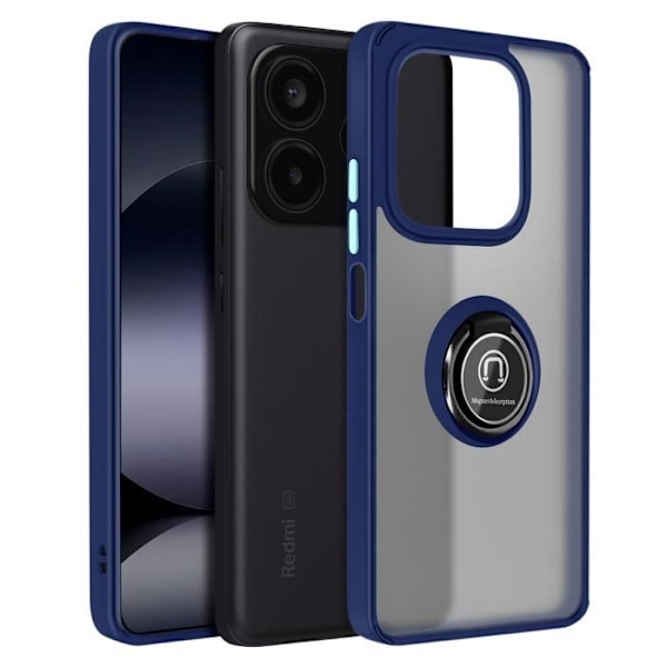 Coque för Xiaomi Redmi Note 14 5G med Videostöd RIng Blå Natt Blå