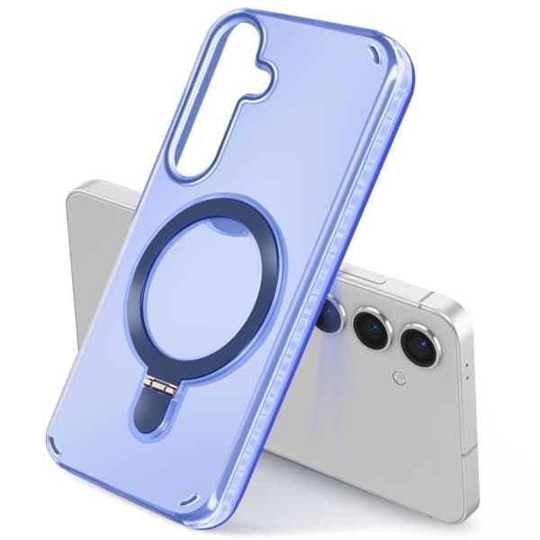 Coque MagSafe - Samsung - S24 Plus/S25 Plus - Iskunkestävä - Silikoni - Polykarbonaatti Blå