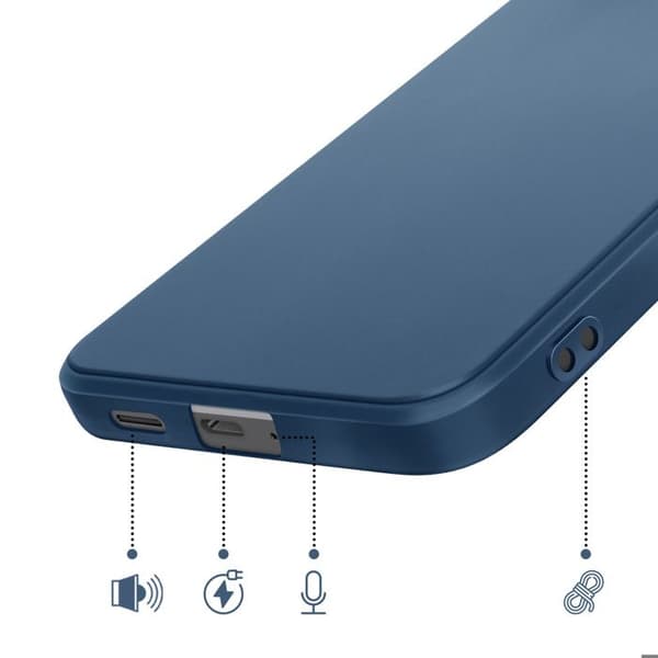 Galaxy A57 Soft-Touch Silikoni Fast Cover -sarjan Kuori Sininen Blå