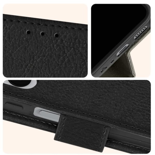 Fodral för Samsung Galaxy A05s plånbok och videohållare Svart