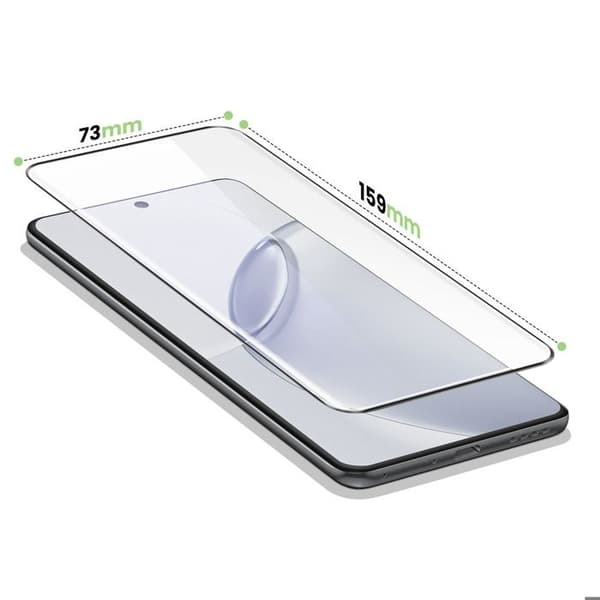 Böjd Härdat Glas för Realme 16 Pro Plus Rep- och Stötsäker Mayaxess Transparent Vit