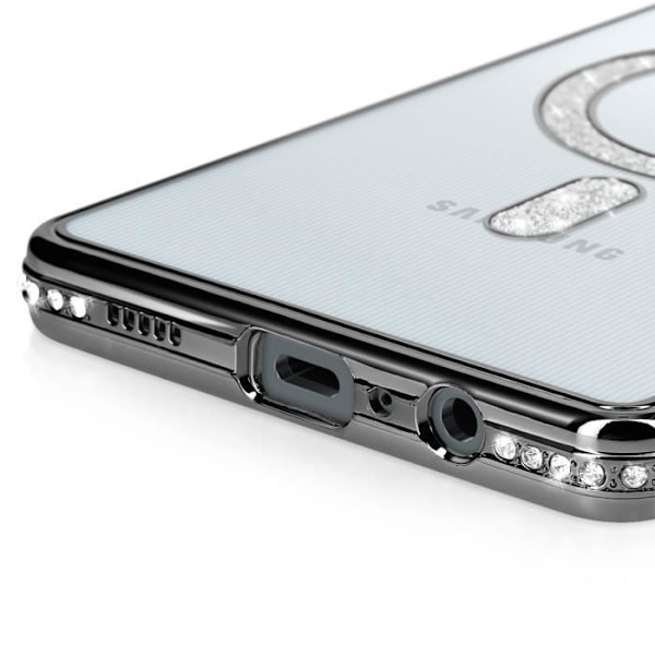 Coque Diamant för Samsung Galaxy A06 MagSafe Contour Strass Svart Svart