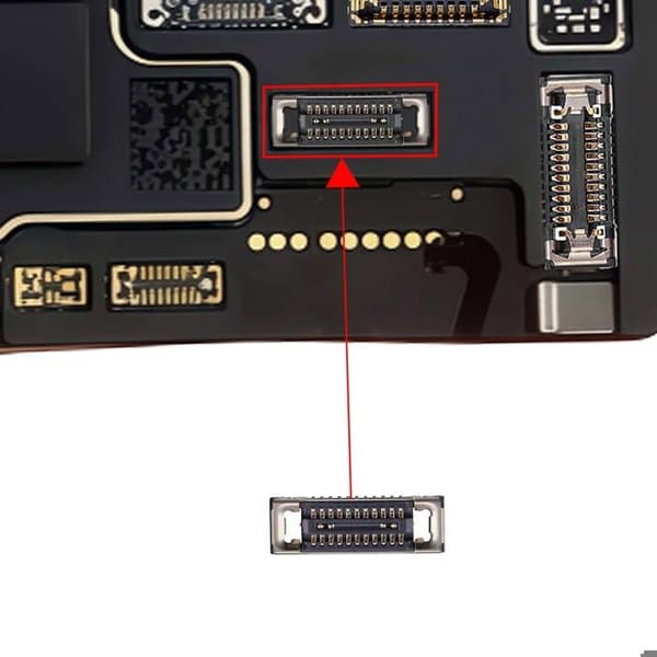 FPC-stik til iPhone 16 Pro / 16 Pro Max Antenne og Hovedtelefon 22 Ben Sort Svart