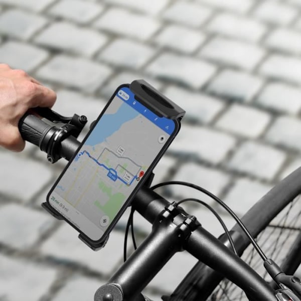 Telefon-/Tabletstativ - LINQ - Styrfäste - 360° roterande - Kompatibel 110-205mm - Svart Svart