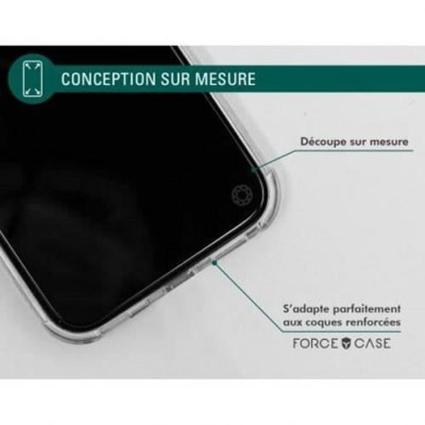 Lasinen näytönsuoja iPhone 15 Pro Maxille - FORCE GLASS - Anti-Shock 9H+ - Läpinäkyvä Transparent