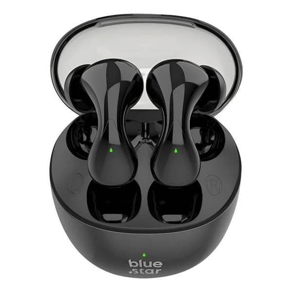 Trådlösa hörlurar - BLUESTAR - Water Drop Design - Bluetooth 5.4 - IPX4 - Batteritid 4 timmar Svart