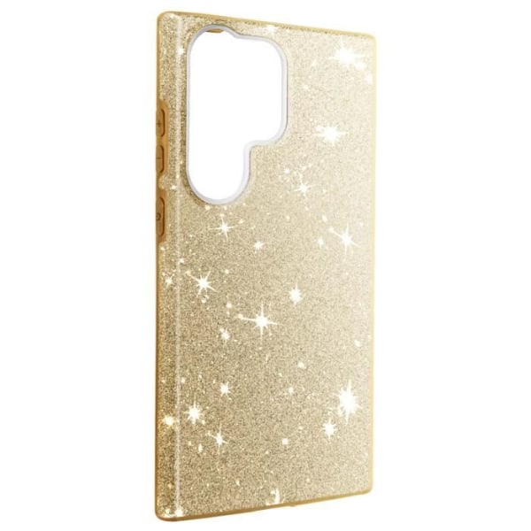 Glitter cover til Samsung Galaxy S23 Ultra Semi-rigid Spark Case guld