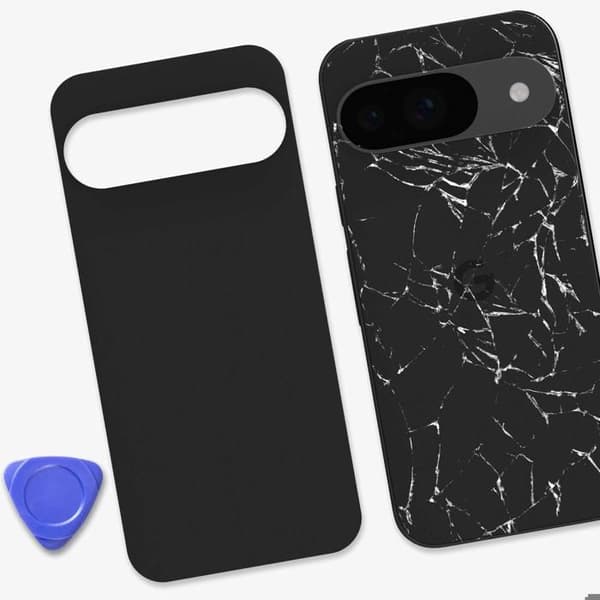 Bakglas - Google - Pixel 9 - Svart - Ersättning - Förenklad installation Svart