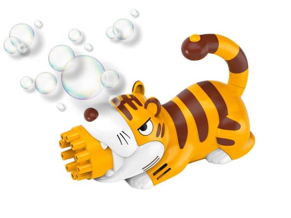Bubble pistol med 10 huller - Model Gul Tiger Gul