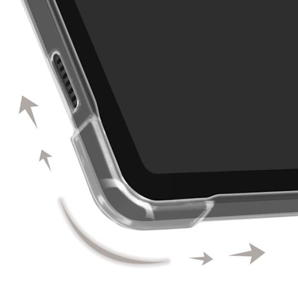 Suojakuori Samsung Galaxy Tab A9 Plus -puhelimelle - AKASHI - Pehmeä silikoni - Vahvistetut kulmat - Läpinäkyvä Transparent