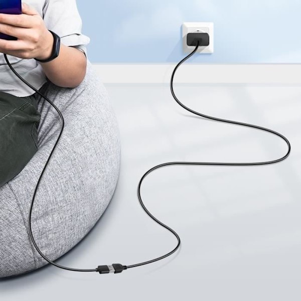 USB-förlängningskabel till USB Snabb Dataöverföring Längd 3m Akyga Svart Svart
