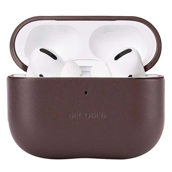 Coque AirPods Pro 3 - DECODED - AirCase Pro 3 - Full grain læder - Brun - Elegant design brun