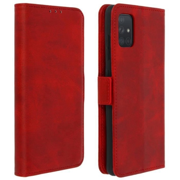 Cover til Samsung Galaxy A51 Folio Case Kortholder Stand Funktion Rød