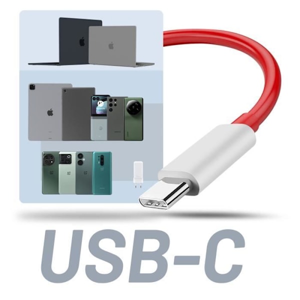 USB-C kabel - ONEPLUS - Original - 6,5A - 1m - Rød Röd