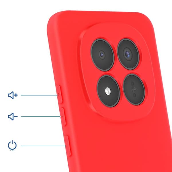 Silicone Anti-glid Röd Soft-Touch Skal för Redmi Note 15 Pro Plus 5G Röd