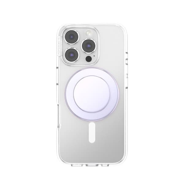 Support Smartphone PopGrip MagSafe Funktion Stativ og Selfie Fastgørelse Solid PopSockets Hvid Vit