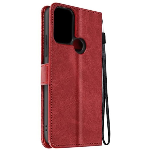 Etui til Nokia C22 - AVIZAR - Håndledsrem Klap Bærer - Rød - Semi-fast - Glat Röd