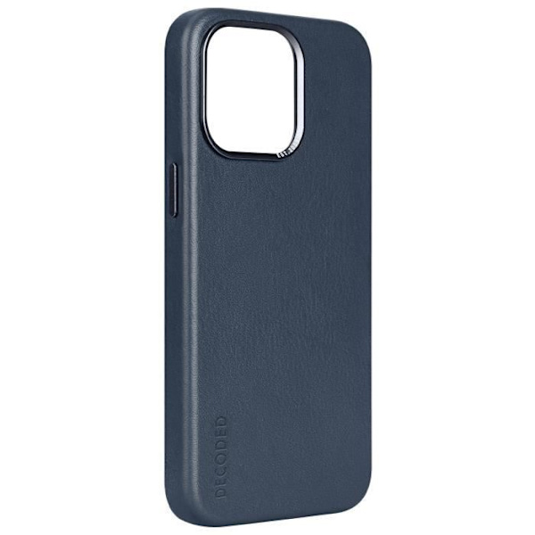Coque - Dekoodattu - iPhone 15 Pro Max - Täysnahka - 1.2m pudotussuojattu - MagSafe Blå