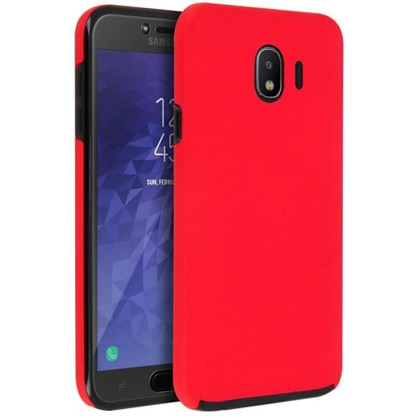 Suojakuori - AVIZAR - Galaxy J4 - Silikoni - Polykarbonaatti - Ultra ohut - Punainen Röd