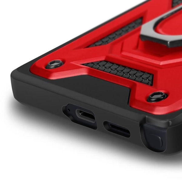 Coque för Galaxy S25 Ultra med Stöd Ring och Kameraskydd Mayaxess Röd Röd