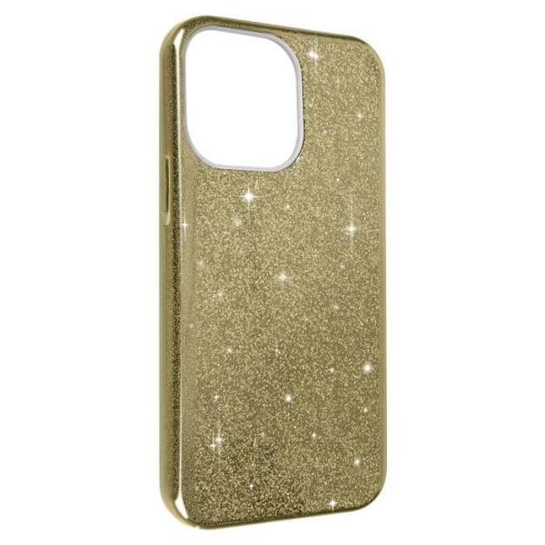 iPhone 14 Pro Max Glitter Aftageligt halvstivt silikonetui Guld - AVIZAR - Gul - Blandet Guld