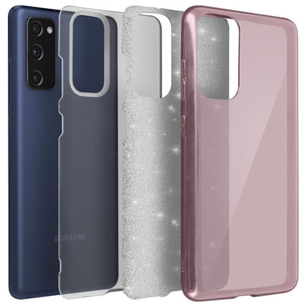 Samsung Galaxy S20 FE Glitter Irrotettava Silikoni Puolijäykkä Kotelo Vaaleanpunainen Pinkki