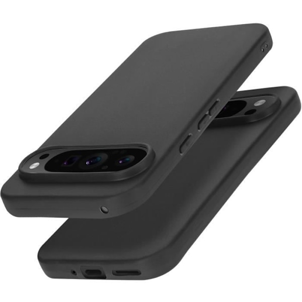 Fodral för Google Pixel 9 och Google Pixel 9 Pro Soft Matte Soft Touch Black Svart