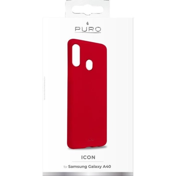 Icon Puro rött halvstyvt skal till Samsung Galaxy A40