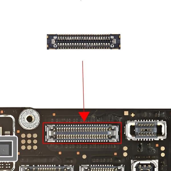 FPC Oplader Connector Kompatibel med iPhone 16 Pro / 16 Pro Max 44 Pins Sort Svart