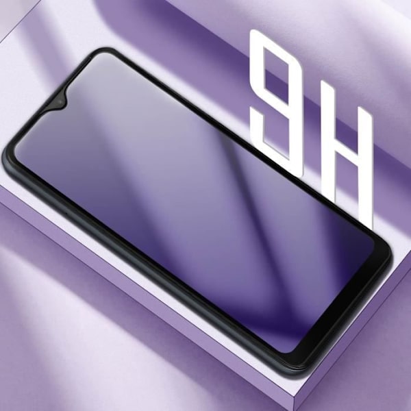 Skærmbeskytter - AVIZAR - Samsung Galaxy A10 - Hærdet glas - Anti-blåt lys - 9H hårdhed Svart