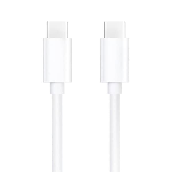 USB-C til USB-C kabel - MAYAXESS - 20W - 1 meter - Hvid - Kompatibel med iPhone 15/16 Vit