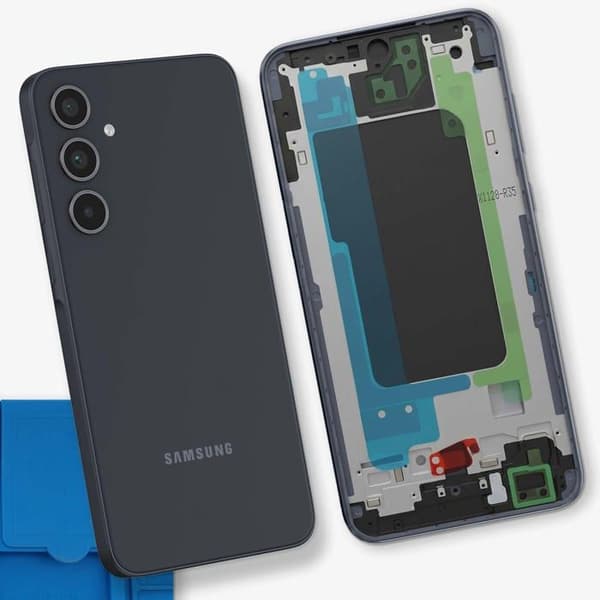 Ersättningscentralchassi för Galaxy A35 Mörknatt Blå