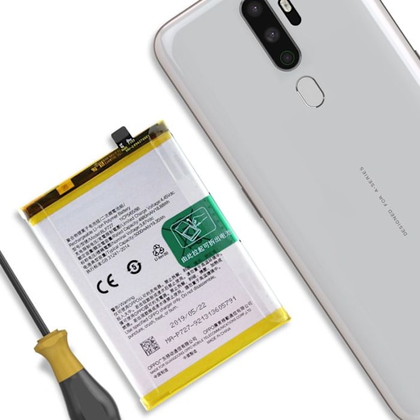 Sisäinen akku Oppo A5 2020 ja A9 2020 5000mAh malli BLP727 Musta Svart