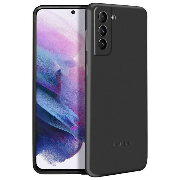 Coque - Samsung - Galaxy S21 Plus - Ægte læder - Fleksibel - Robust beskyttelse Svart
