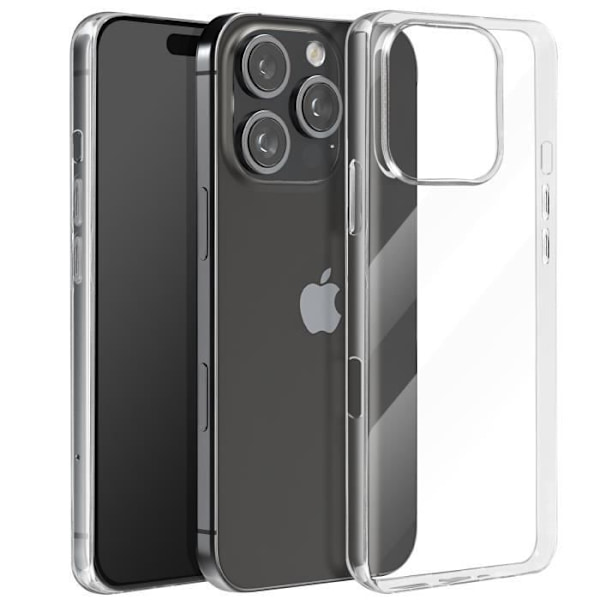 Silikonikotelo iPhone 16 Prolle Erittäin ohut 0,3 mm kosteutta hylkivä läpinäkyvä Transparent