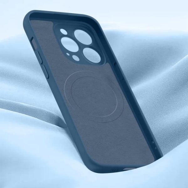 Protektionscover - AVIZAR - iPhone 15 Pro Max - Silikone Soft-touch - Kongeblå - Slidstærk beskyttelse kungsblå