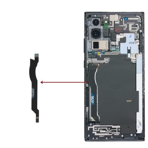 Forbindelsesledning - SAMSUNG - Galaxy Note 20 Ultra - Original - Sort - Service Pack Svart
