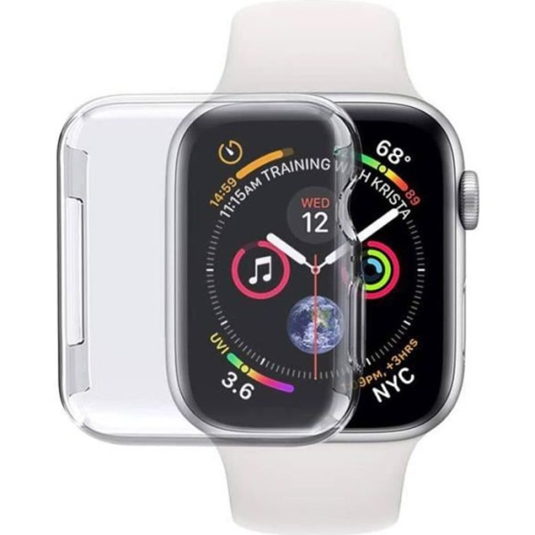 Apple Watch 40 mm skärmskyddsfodral - AVIZAR - Anti-repa silikon - Genomskinlig