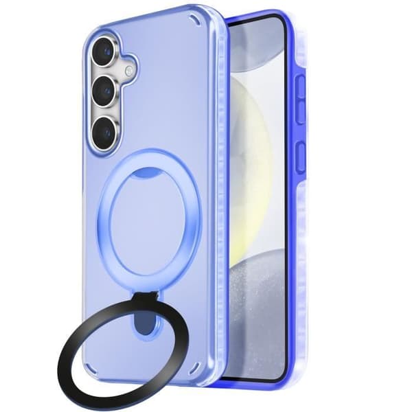 Coque MagSafe - Samsung - S24 Plus/S25 Plus - Stötsäker - Silikon - Polykarbonat Blå