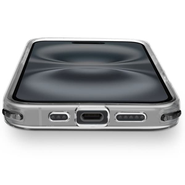 Cover til iPhone 16 - AVIZAR - Forstærket - Bi-Materiale - Antislip - Sort Svart