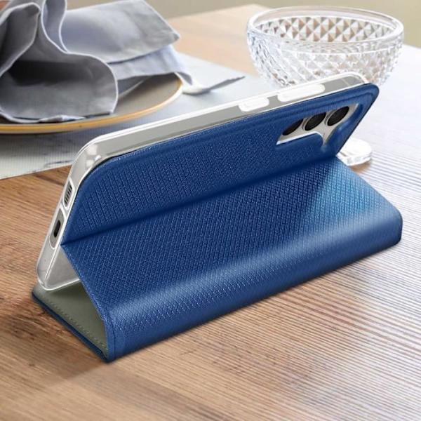 Housse Folio - Älykäs - Samsung Galaxy S23 Plus - Tekonahka - Sininen - Magneettisuljin Blå
