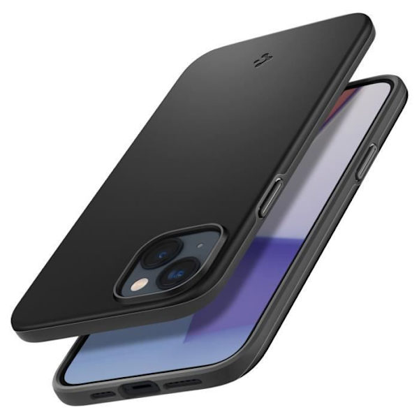 Cover - SPIGEN - Thin Fit - iPhone 14 Plus - Ultra tynd - Beskyttelse mod ridser - Polycarbonat Sort