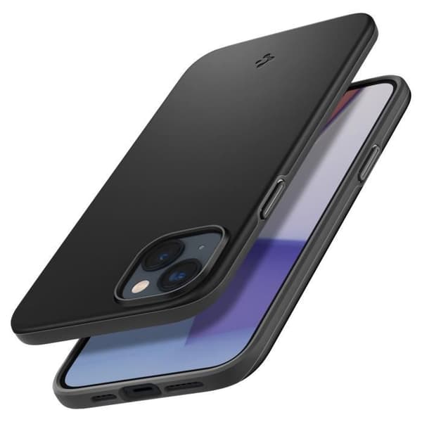 Kuori - SPIGEN - Thin Fit - iPhone 14 Plus - Ultra ohut - Naarmusuojus - Polykarbonaatti Sort