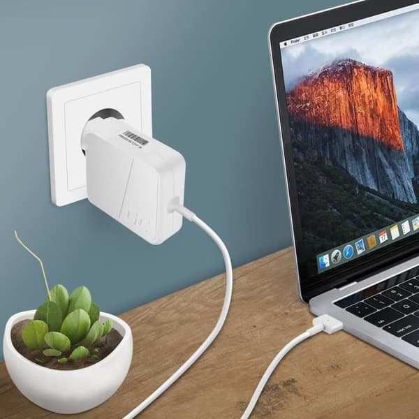 Netoplader - AVIZAR - MacBook Air 2. generation - MagSafe 2 - 45W - 1,9 m kabel Vit