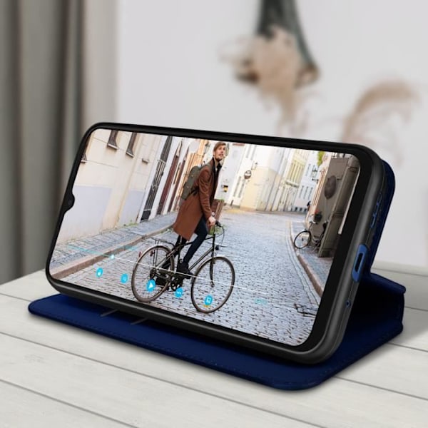 Xiaomi Redmi 10A Fodral - AVIZAR - Plånboksfodral - Fullständigt skydd - Videostöd - Midnattsblått midnattsblå