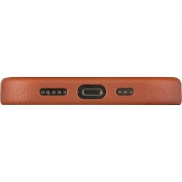 Roskilde MagSafe -yhteensopiva nahkakotelo iPhone 15 DBRAMANTE1928 Vaaleanruskealle kastanj