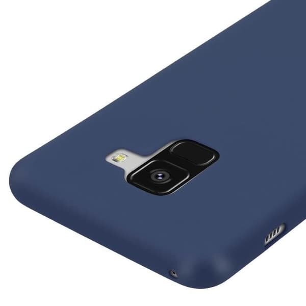 Coque - Forcell - Galaxy A8 - Soft Touch - Silikoni Geeli - Pehmeä - Sininen yö Midnattsblå